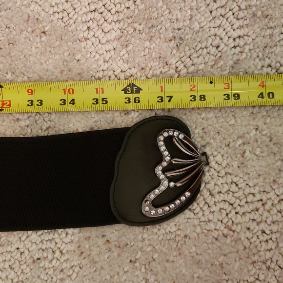 Butterfly with rhinestones elastic belt.  It is 38in and stretches up to 53in. - Picture 4 of 4